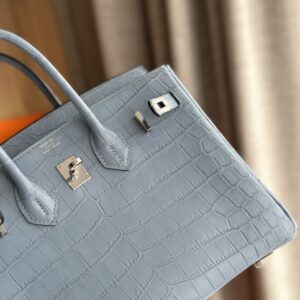 Túi Xách Nữ Hermes Birkin Da Cá Sấu Khâu Tay Replica 11 Cao Cấp 25cm (2)