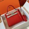 Túi Xách Nữ Hermes Kelly Da Epsom Like Auth Màu Đỏ Khóa Bạc 25cm (2)