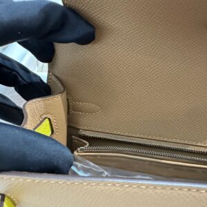 Túi Xách Nữ Hermes Kelly Da Epsom Like Auth Màu Nâu 25cm (2)