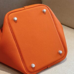 Túi Xách Nữ Hermes Picotin Lock Rep 11 Cao Cấp Màu Cam 22cm (2)