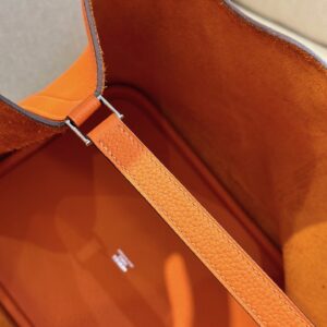 Túi Xách Nữ Hermes Picotin Lock Rep 11 Cao Cấp Màu Cam 22cm (2)