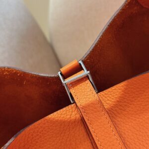 Túi Xách Nữ Hermes Picotin Lock Rep 11 Cao Cấp Màu Cam 22cm (2)