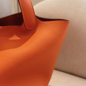 Túi Xách Nữ Hermes Picotin Lock Rep 11 Cao Cấp Màu Cam 22cm (2)