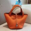 Túi Xách Nữ Hermes Picotin Lock Rep 11 Cao Cấp Màu Cam 22cm (2)