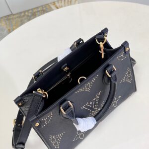 Túi Xách Nữ Like Auth Louis Vuitton LV On The Go Màu Đen 25cm (2)