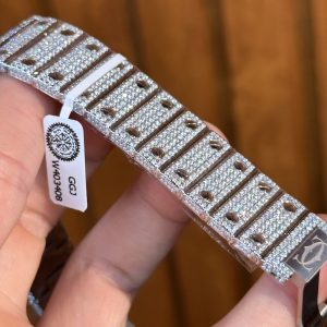 Đồng Hồ Cartier Santos Đính Full Kim Cương Moissanite Hong Kong (9)