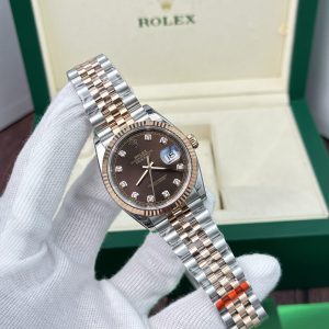 Đồng Hồ Rolex Datejust Super Fake Cao Cấp Mặt Chocolate EW Factory 36mm (7)