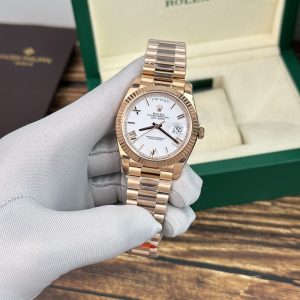 Đồng Hồ Rolex Day-Date Fake Cao Cấp Màu Vàng Hồng EW Factory 40mm