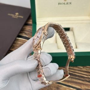 Đồng Hồ Rolex Day-Date Fake Cao Cấp Màu Vàng Hồng EW Factory 40mm