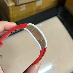 Đồng Hồ Richard Mille RM88 Smiley Rep 11 Dây Cao Su Màu Đỏ 42mm (1)