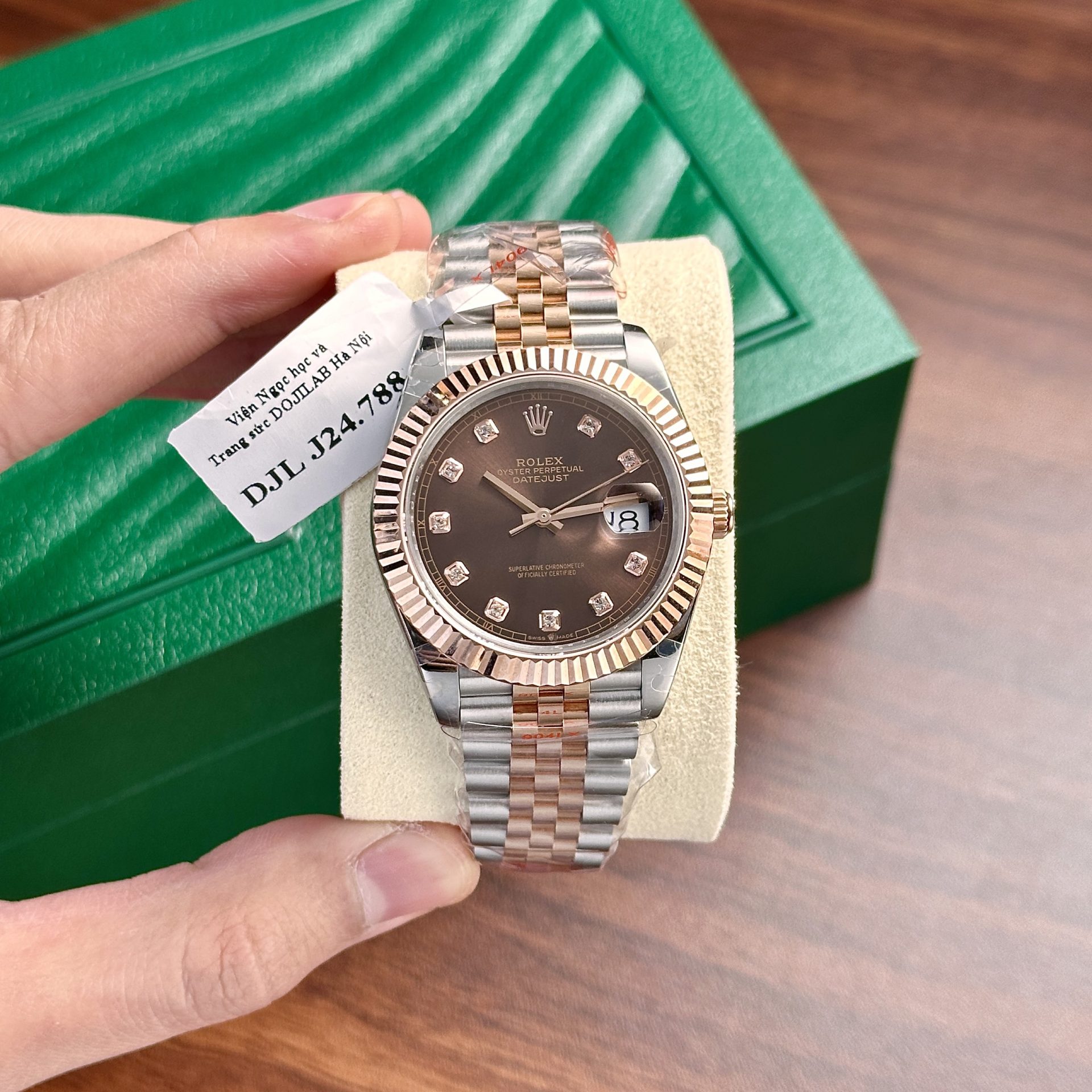 Đồng Hồ Rolex DateJust Bọc Vàng Mặt Số Chocolate Nhà Máy GM V5 Nam 41mm (3) Đồng Hồ Rolex DateJust Bọc Vàng Mặt Số Chocolate Nhà Máy GM V5 Nam 41mm (1)