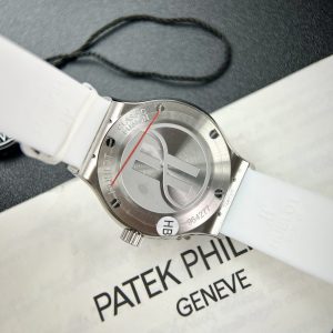 Hublot Nữ Dây Cao Su Màu Trắng Đính Kim Cương Moissanite 33mm (2)