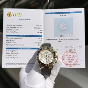 Rolex Daytona 116518LN Mặt Khảm Trai Cọc Số Moissanite Chế Tác 40mm (3)