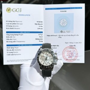Rolex Daytona 116518LN Mặt Xà Cừ Cọc Số Moissanite Chế Tác 40mm (1)