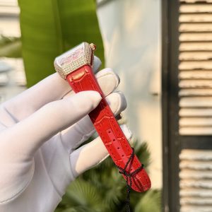 Đồng Hồ Franck Muller V32 Đính Full Đá Màu Đỏ ABF Factory 32x40mm (9)