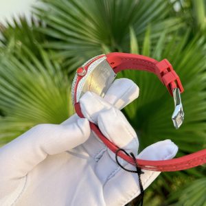 Đồng Hồ Franck Muller V32 Đính Full Đá Màu Đỏ ABF Factory 32x40mm (9)