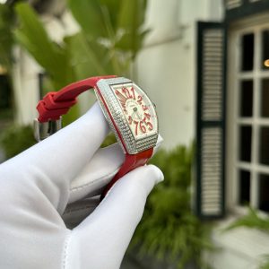 Đồng Hồ Franck Muller V32 Đính Full Đá Màu Đỏ ABF Factory 32x40mm (9)