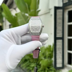 Đồng Hồ Franck Muller V32 Đính Full Đá Màu Hồng Nhà Máy ABF 32x40mm (6)