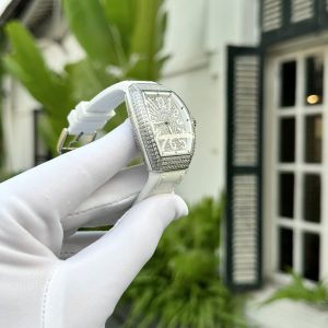 Đồng Hồ Franck Muller V32 Nữ Đính Đá Màu Trắng ABF Thụy Sỹ 32x40mm (1)