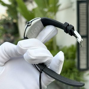 Đồng Hồ Franck Muller V32 Nữ Đính Full Kim Cương Dây Cao Su Đen ABF (2)