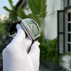 Đồng Hồ Franck Muller V45 Replica 11 Mặt Rồng Màu Xanh Lá 45mm (2)