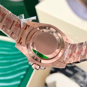 Đồng Hồ Rolex Replica 11 GMT Master II Bọc Vàng Độ Moissanite Sapphire 40mm (1)