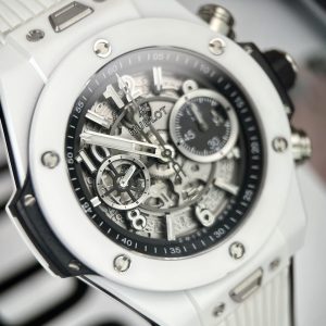 Đồng Hồ Hublot Replica Big Bang Unico Gốm Trắng Nhà May BBF 42mm (2)