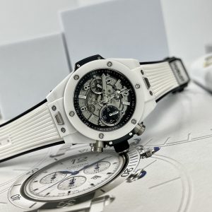 Đồng Hồ Hublot Replica Big Bang Unico Gốm Trắng Nhà May BBF 42mm (2)