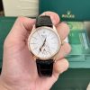 Đồng Hồ Rolex Cellini 50525 Mặt Trắng Dây Da Đen Chế Tác 39mm (1)