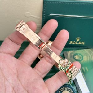 Rolex Chế Tác Nữ DateJust Mặt Chocolate Dây Oyster Rep 11