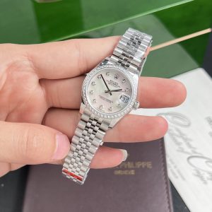 Đồng hồ Rolex chế tác mặt xà cừ DateJust MOP nữ EW Factory 31mm (1)
