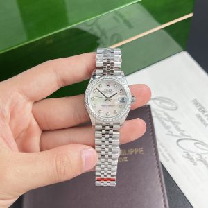 Đồng hồ Rolex chế tác mặt xà cừ DateJust MOP nữ EW Factory 31mm (1)