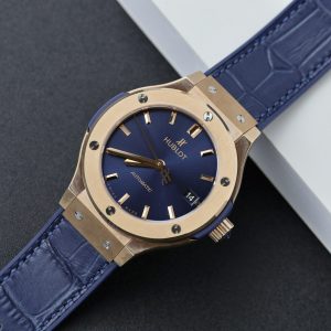 Đồng Hồ Hublot Classic Fusion King Gold Màu Xanh Blue Nhà Máy JJF 2024 38mm (2)