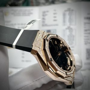 Đồng Hồ Hublot Replica Orlinski King Gold Đính Kim Cương Tự Nhiên 40mm (1)