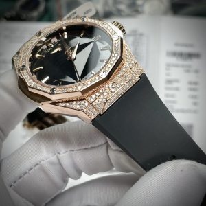 Đồng Hồ Hublot Replica Orlinski King Gold Đính Kim Cương Tự Nhiên 40mm (1)