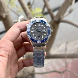 Đồng Hồ Omega Seamaster Diver 300M Mặt Xám Viền Gốm Xanh Nhà Máy VS 42mm (8)