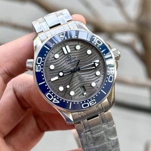 Đồng Hồ Omega Seamaster Diver 300M Mặt Xám Viền Gốm Xanh Nhà Máy VS 42mm (9)