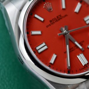 Đồng Hồ Rolex 1 1 Oyster Perpetual 126000 Mặt Số Đỏ Nhà Máy Clean 41mm