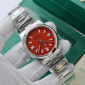Đồng Hồ Rolex 1 1 Oyster Perpetual 126000 Mặt Số Đỏ Nhà Máy Clean 41mm