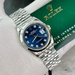 Đồng Hồ Rolex Chế Tác DateJust 126234 Mặt Xanh Blue Dây Jubilee Nhà Máy VS