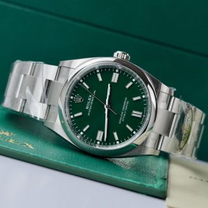 Đồng Hồ Rolex Replica Oyster Perpetual 126000 Mặt Xanh Lá Cây Máy Clean 41mm (5)
