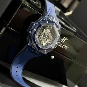 Hublot Chế Tác Big Bang Sang Bleu ll Vỏ Gốm Ceramic Màu Xanh Nhà Máy BBF 45mm (2)