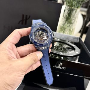Hublot Chế Tác Big Bang Sang Bleu ll Vỏ Gốm Ceramic Màu Xanh Nhà Máy BBF 45mm (2)