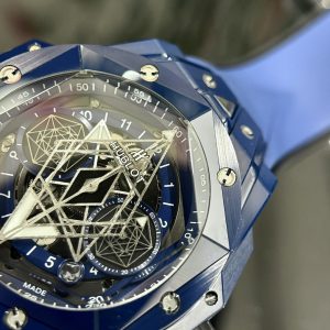 Hublot Chế Tác Big Bang Sang Bleu ll Vỏ Gốm Ceramic Màu Xanh Nhà Máy BBF 45mm (2)