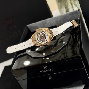 Hublot Replica 11 Big Bang Sang Bleu ll King Gold nam màu trắng BBF 45mm (2)