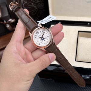 Patek Philippe 5205R Bọc Vàng Hồng 18K Replica 11 Nam Mặt Trắng 40mm (1)