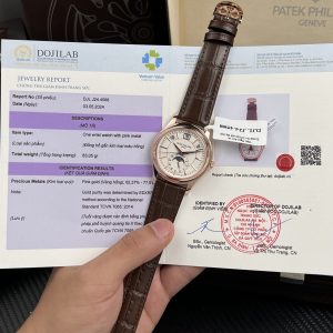 Patek Philippe 5205R Bọc Vàng Hồng 18K Replica 11 Nam Mặt Trắng 40mm (1)