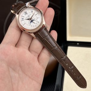 Patek Philippe 5205R Bọc Vàng Hồng 18K Replica 11 Nam Mặt Trắng 40mm (1)