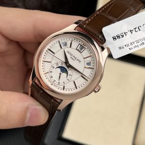 Patek Philippe 5205R Bọc Vàng Hồng 18K Replica 11 Nam Mặt Trắng 40mm (1)