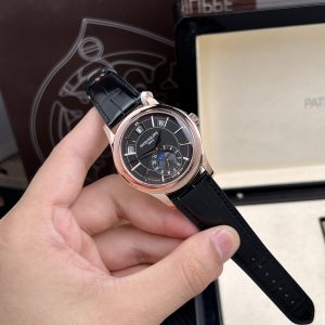 Patek Philippe 5205R Chế Tác Bọc Vàng Hồng 18K Nam Mặt Đen 40mm (2)